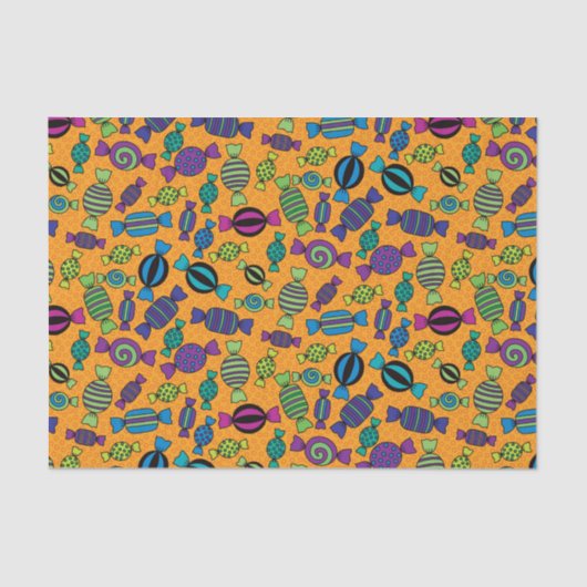 Halloween Hard Snoep Behandeling Tissuepapier (Voorkant)