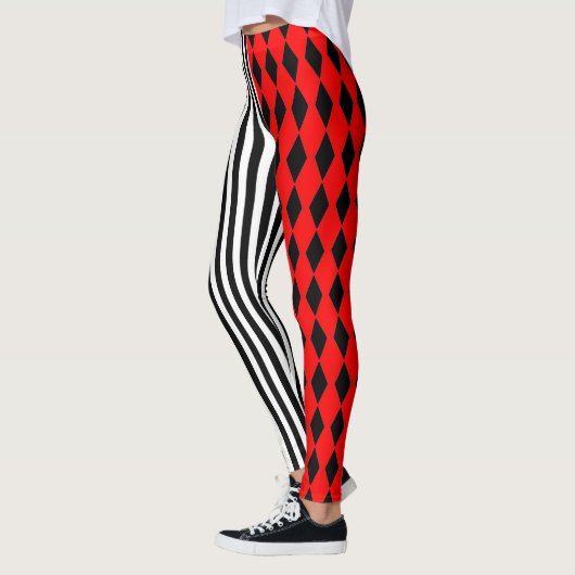 Halloween Harlequin and Stripes Leggings (Links)