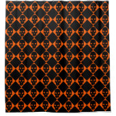 Halloween Harlequin Black Skulls Pattern Douchegordijn (Voorkant)
