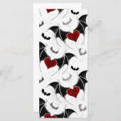 Halloween hart met zwarte vleermuisvleugels (Voorkant / Achterkant)