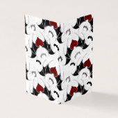 Halloween hart met zwarte vleermuisvleugels kaart (Buitenkant)