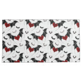 Halloween hart met zwarte vleermuisvleugels kussensloop (Voorkant-Rechts)