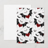 Halloween hart met zwarte vleugels (Voorkant / Achterkant)