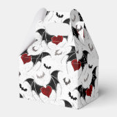 Halloween hart met zwarte vleugels bedankdoosjes (Achterkant)