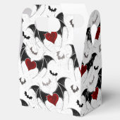Halloween hart met zwarte vleugels bedankdoosjes (Geopend)