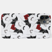 Halloween hart met zwarte vleugels Case-Mate iPhone case (Achterkant (horizontaal))