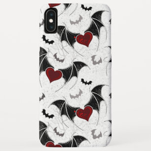 Halloween hart met zwarte vleugels iPhone XS max hoesje