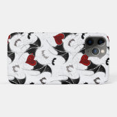 Halloween hart met zwarte vleugels Case-Mate iPhone case (Achterkant (horizontaal))