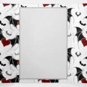 Halloween hart met zwarte vleugels drieluik programma (Binnenkant midden)