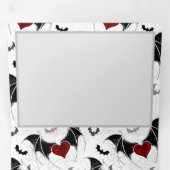 Halloween hart met zwarte vleugels drieluik uitnodiging (Binnenzijde eerst)