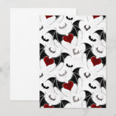 Halloween hart met zwarte vleugels kaart (Voorkant / Achterkant)