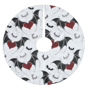 Halloween hart met zwarte vleugels kerstboom rok