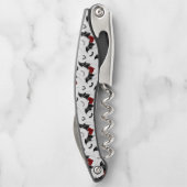 Halloween hart met zwarte vleugels kurkentrekker (Achterkant)