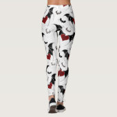 Halloween hart met zwarte vleugels leggings (Achterkant)