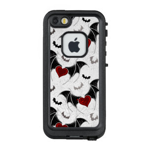Halloween hart met zwarte vleugels LifeProof FRÄ’ iPhone SE/5/5s hoesje