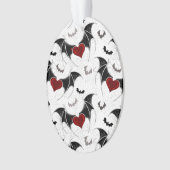 Halloween hart met zwarte vleugels ornament (voorkant)