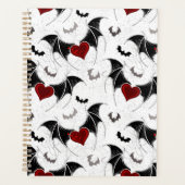 Halloween hart met zwarte vleugels planner (Voorkant)
