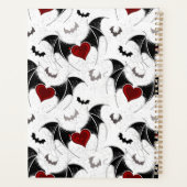 Halloween hart met zwarte vleugels planner (Achterkant)