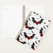 Halloween hart met zwarte vleugels planner (Display)