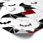Halloween hart met zwarte vleugels poster (Hoek)