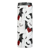 Halloween hart met zwarte vleugels thermosbeker (Achterkant)