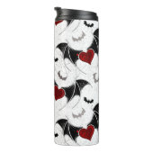 Halloween hart met zwarte vleugels thermosbeker (Geroteerd rechts)