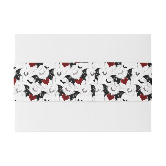 Halloween hart met zwarte vleugels uitnodigingen wikkel (Achterkant Voorbeeld)