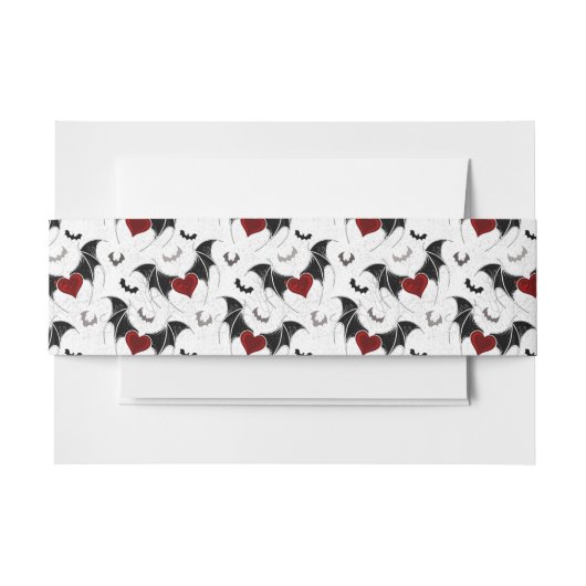 Halloween hart met zwarte vleugels uitnodigingen wikkel (Voorkant Voorbeeld)