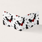 Halloween hart met zwarte vleugels visitekaartjes (Buitenkant)