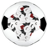 Halloween hart met zwarte vleugels voetbal (Gedraaid)