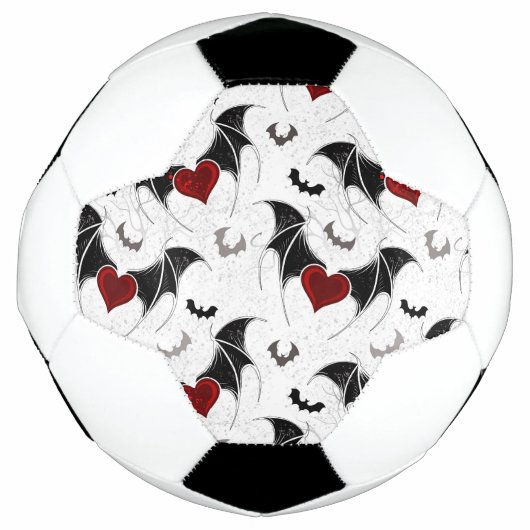 Halloween hart met zwarte vleugels voetbal (Voorkant)