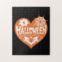 Halloween Hart, Oranje Hartvorm, Spinnenweb