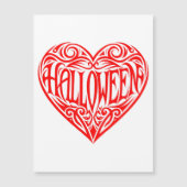 Halloween Hart, Rode Hart, Feestdag Magnetische Uitnodiging (Voorkant)