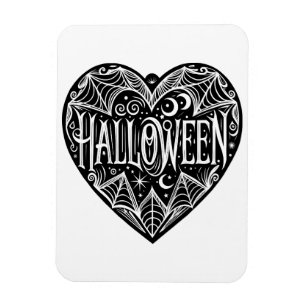 Halloween Hart, Zwarte Hartvorm, Feestdag Magneet