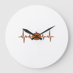 Halloween Hartslag Pompoen Vintage Vector Ontwerp_ Grote Klok