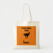 Halloween Haul Oranje en Black Canvas tas (Voorkant)