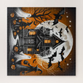 Halloween hauned house legpuzzel (Horizontaal)