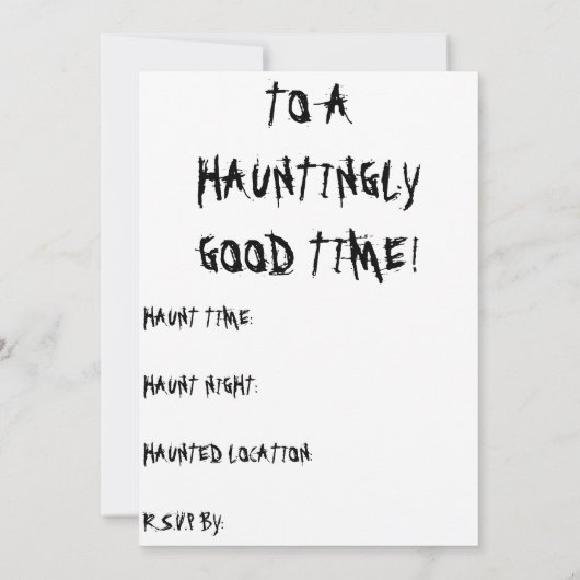 HALLOWEEN HAUNT INVITATION (Dos)