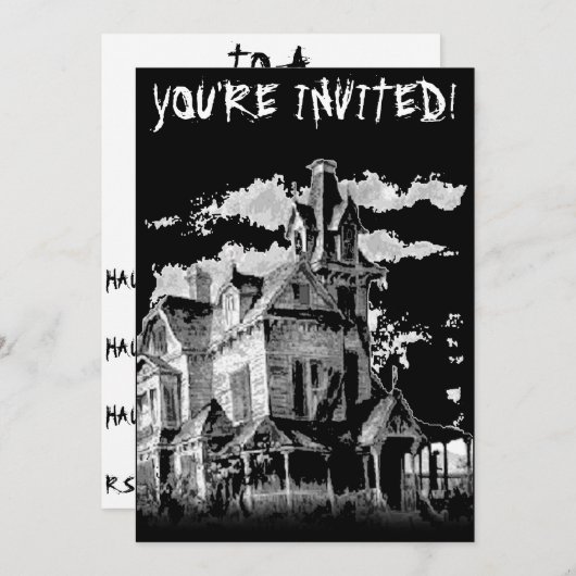 HALLOWEEN HAUNT INVITATION (Devant / Derrière)