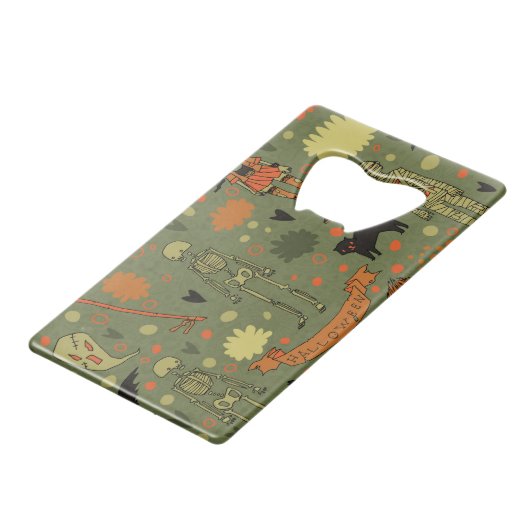 Halloween Haunt: Spooky Mix Kredietkaart Flessenopener (Achterkant Gekanteld)