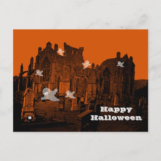 Halloween Haunted Ghotoffy Cemetery Graveyard Briefkaart (Voorkant)
