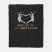 Halloween Haunted Heart Skeletal Bone Chilling CLA Fleece Deken (Voorkant)