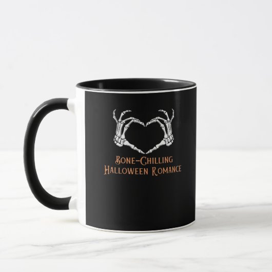 Halloween Haunted Heart Skeletal Bone Chilling CLA Mok (Links)