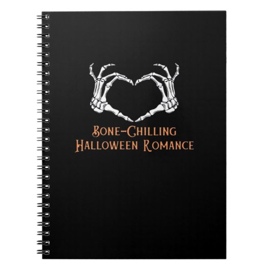 Halloween Haunted Heart Skeletal Bone Chilling CLA Notitieboek (Voorkant)