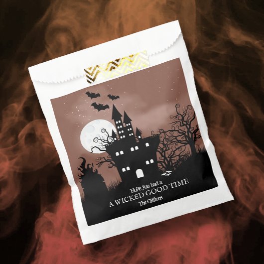 Halloween Haunted House Bedankzakje