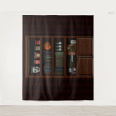 Halloween Haunted House Boekenplank Wandkleed (Voorkant)