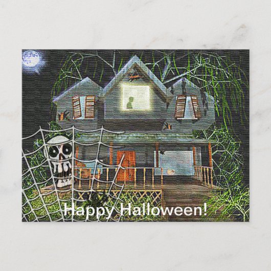 Halloween Haunted House Briefkaart (Voorkant)
