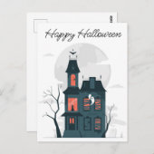 Halloween Haunted House Briefkaart (Voorkant / Achterkant)