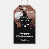 Halloween Haunted House Favor Gift Labels Cadeaulabel (Voorkant)
