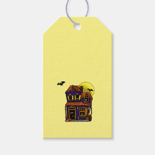 Halloween Haunted House Gift Label Cadeaulabel (Voorkant)